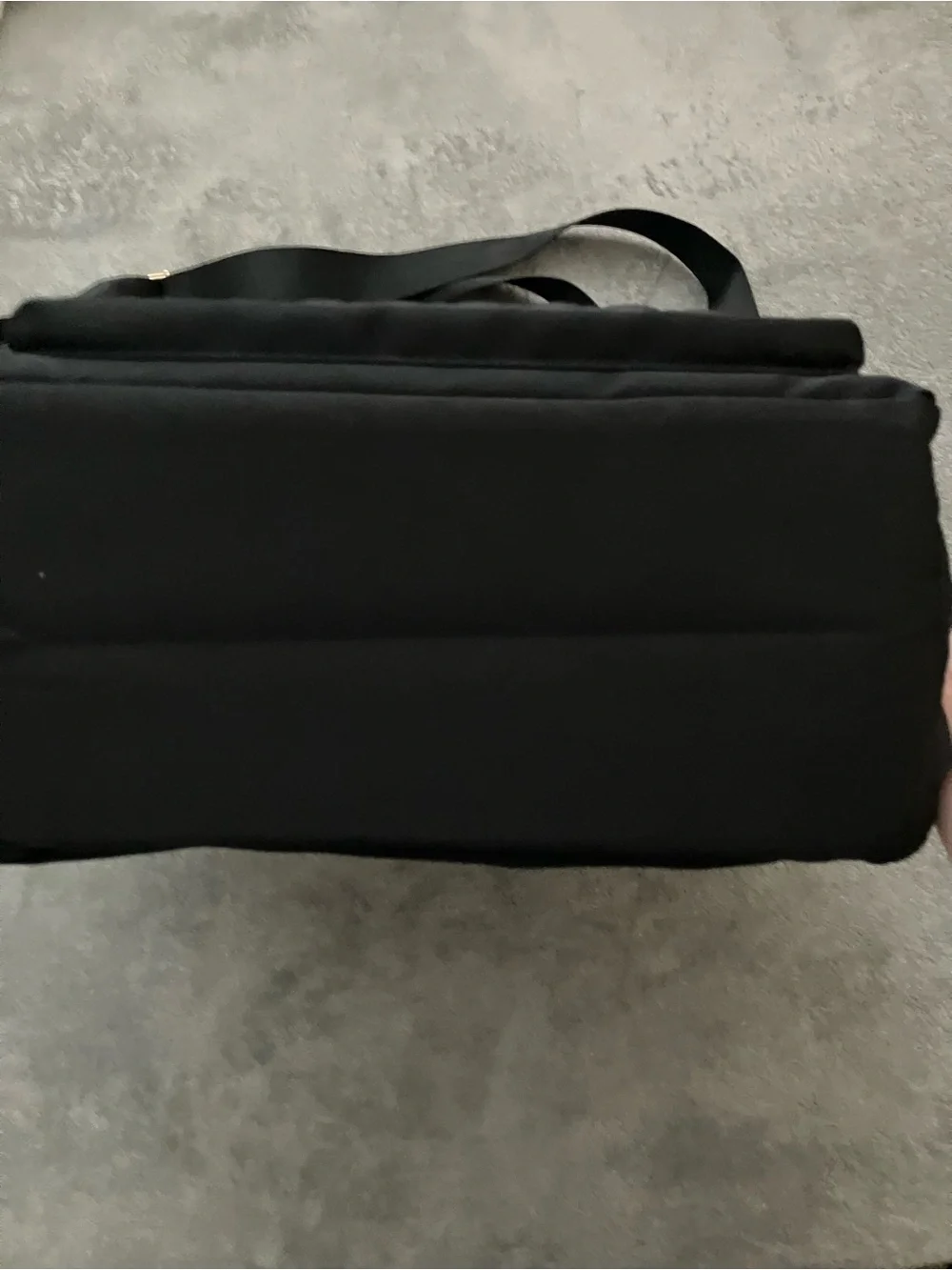 Black Quilted Large Insulated Lunch Bag